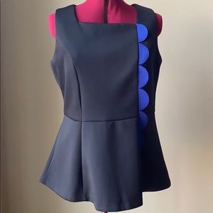 Eloquii Sleeveless Peplum Top